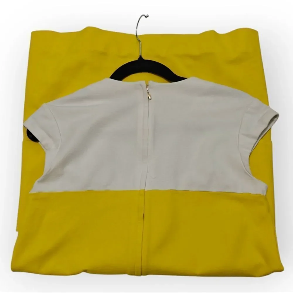 Kate Spade Yellow A-Line Mini Dress with Raglan Cap Sleeves Pockets Sz S